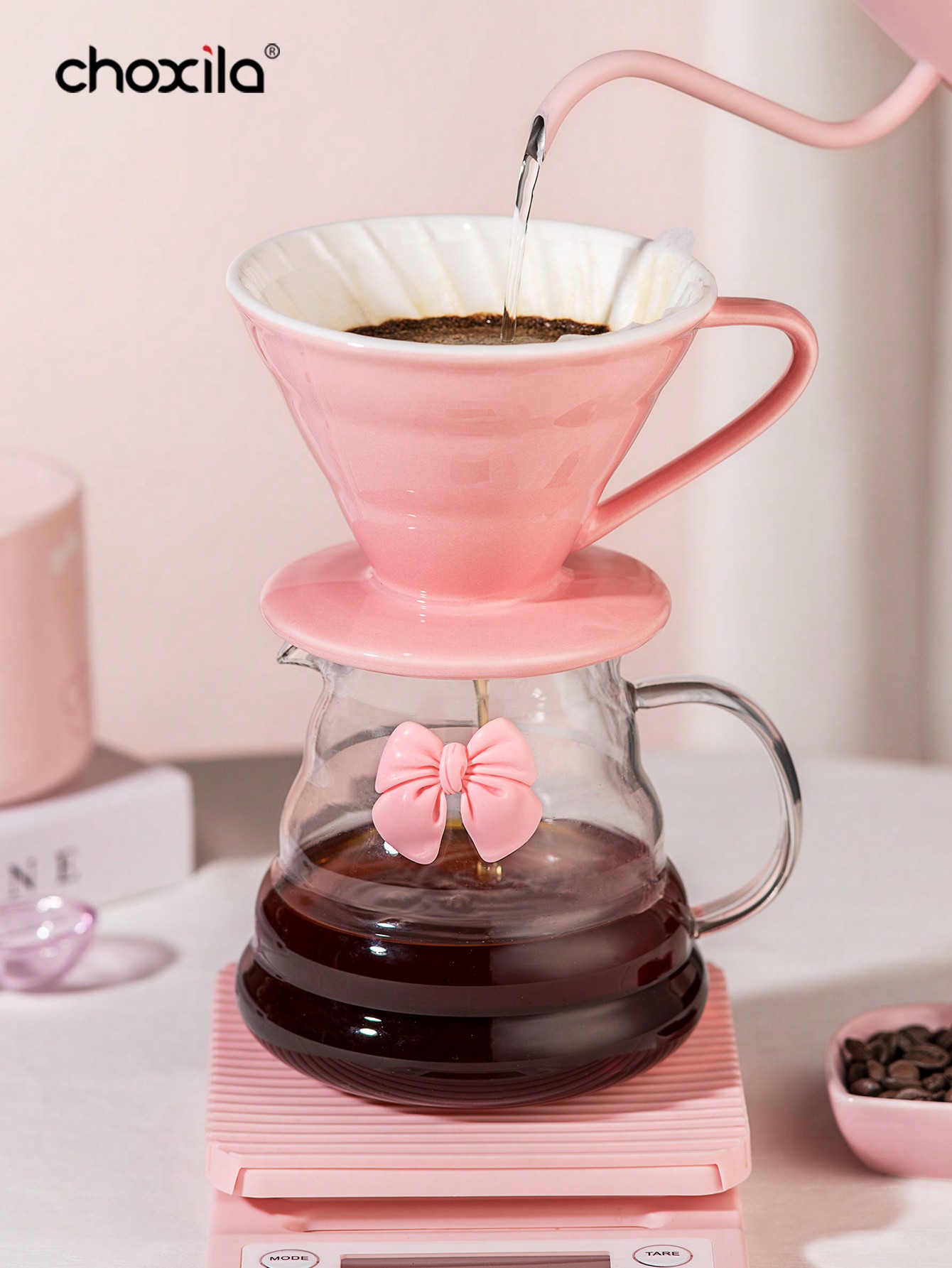 1 Set Set Kopi Tuang Merah Mud - Coffee Equipment Kit ulasan dan harga