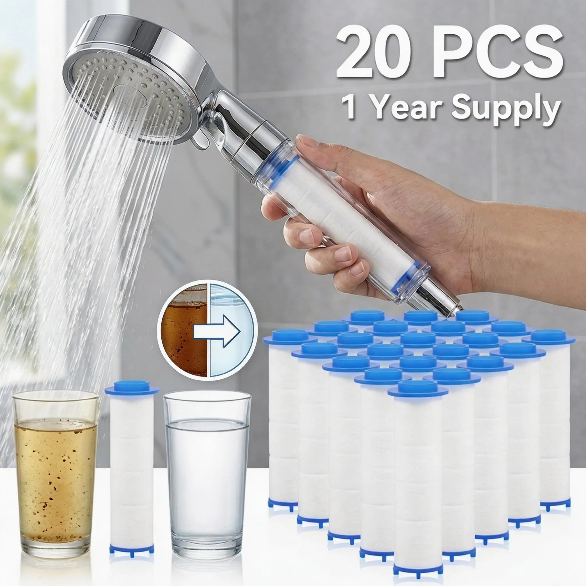 20 Buah Filter Kepala Shower P - Water Filter Cartridge ulasan dan harga